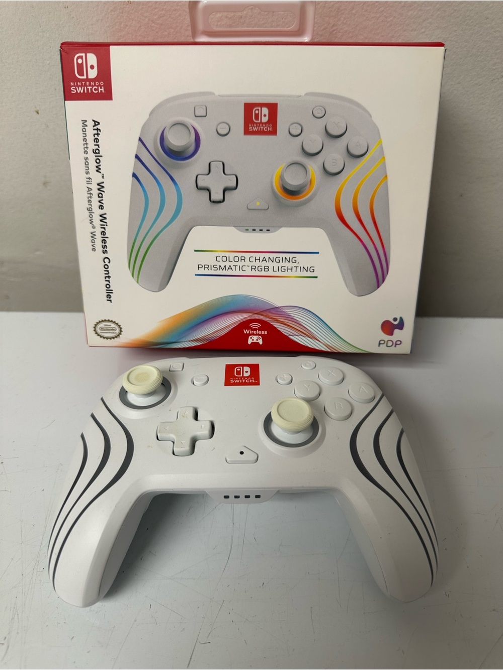 Afterglow Wave Wireless Controller for Nintendo Switch - White